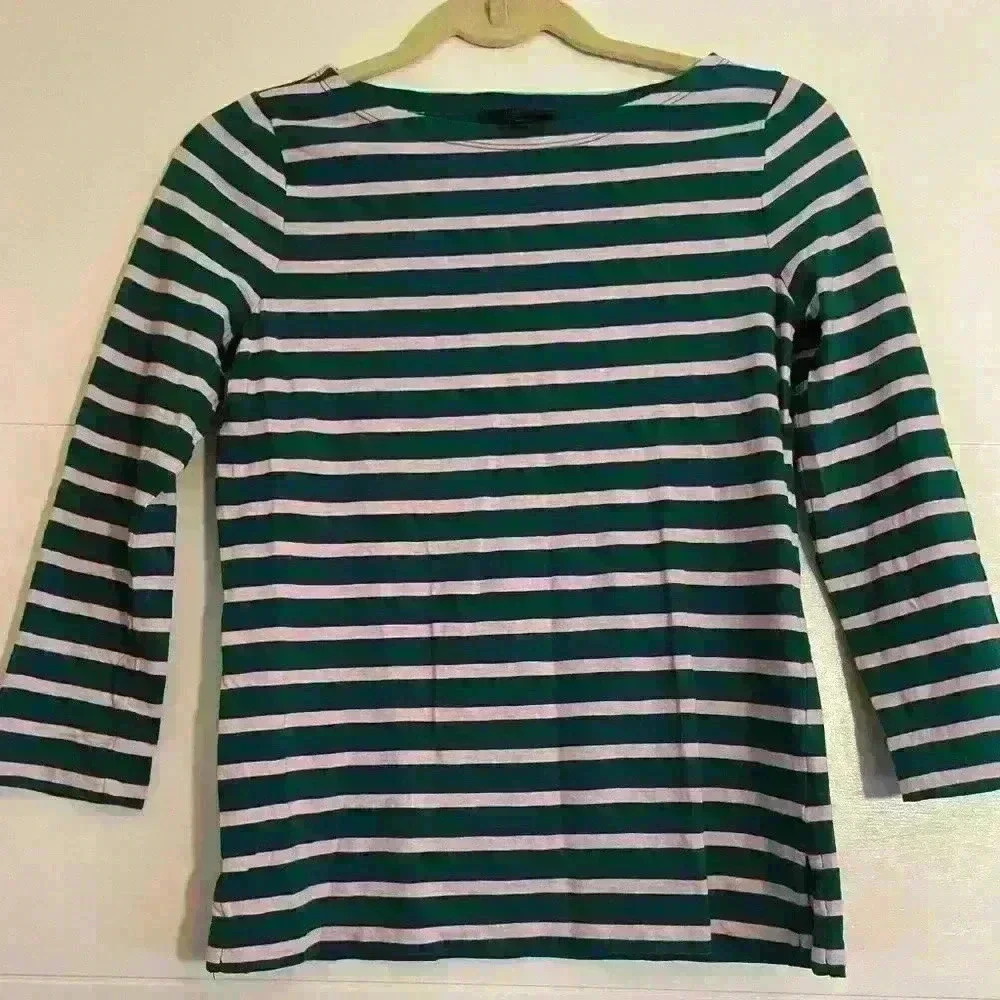 J. Crew | Striped Boatneck Top | XXS
